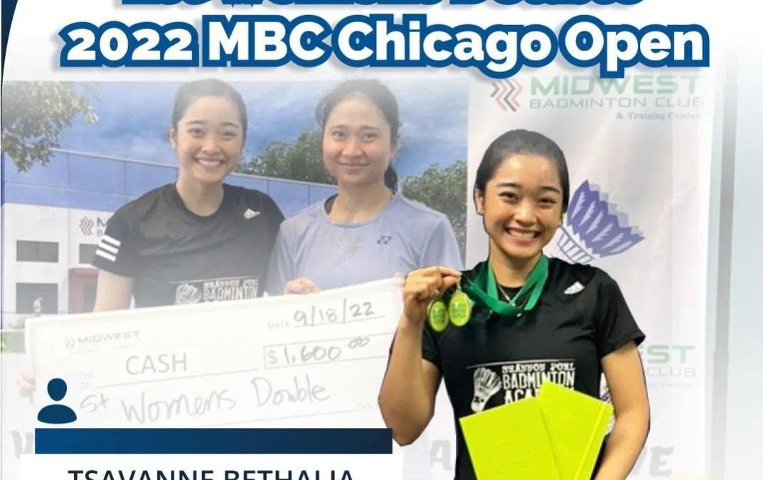 Juara I pada Event Badminton 2022 MBC Chicago Open