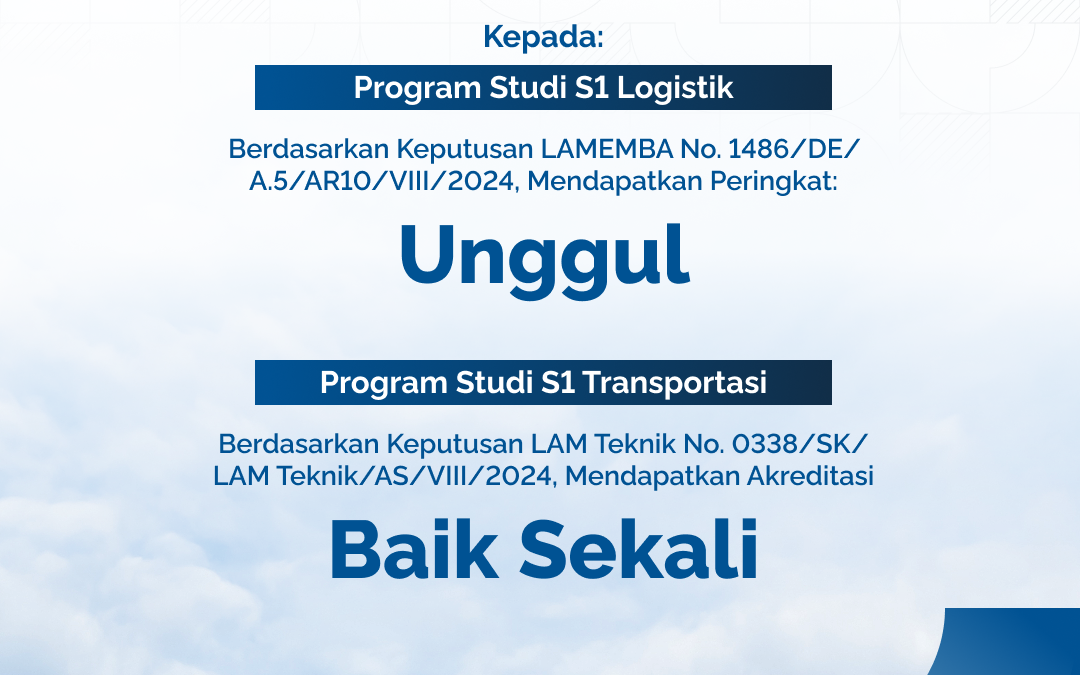 Dua Prodi ITL Trisakti Raih Re-Akreditasi Peringkat Unggul dan Baik Sekali